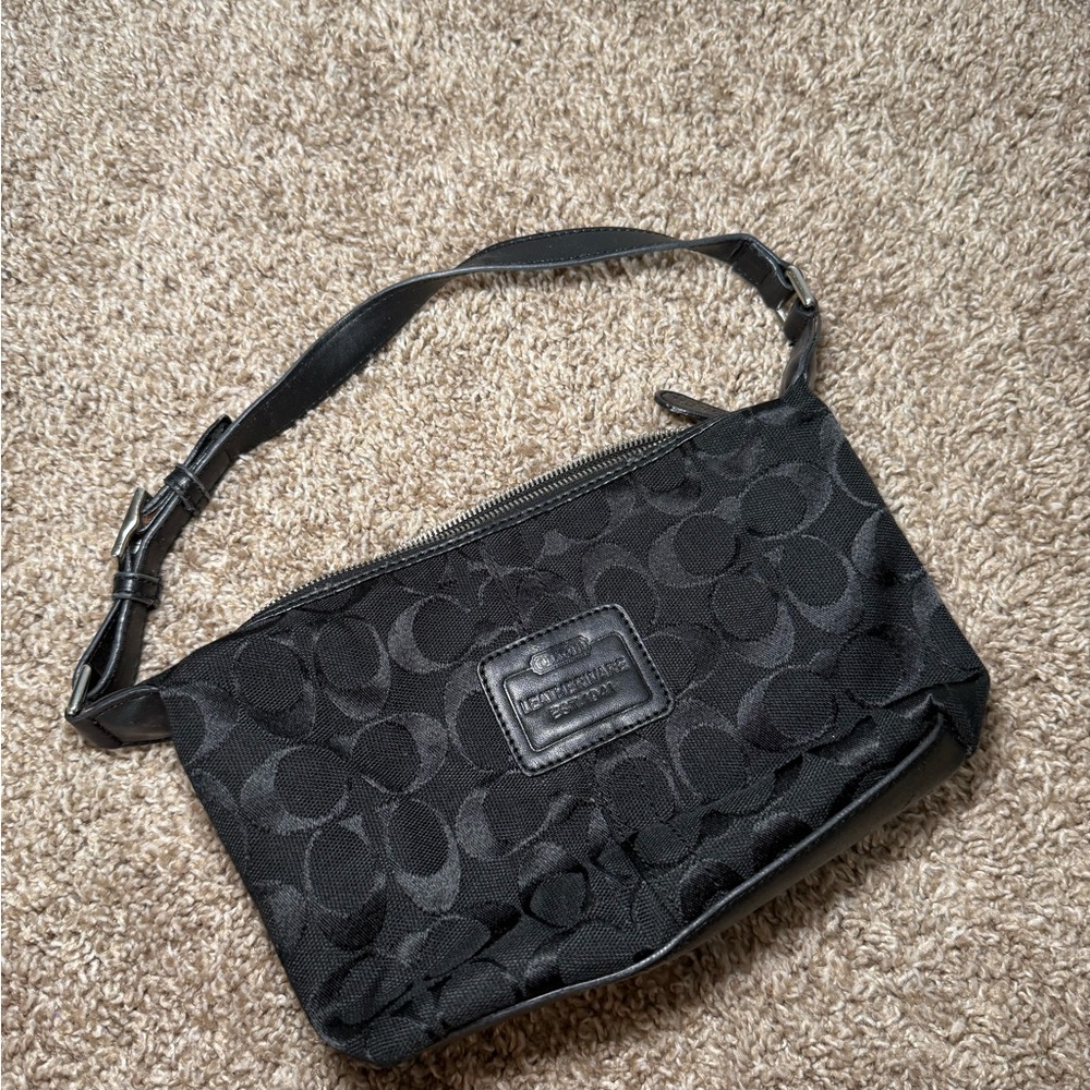Coach Black Signature Bag